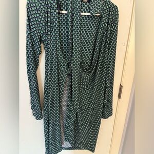 Tommy Hilfiger green and Navy wrap dress. Size medium size 6